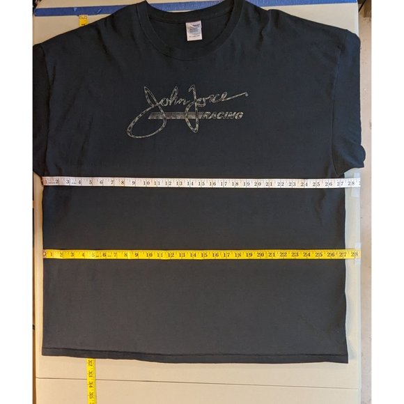GILDAN Ultra Cotton John Force Racing Black silver short sleeve‎ T-Shirt 3XL - Picture 4 of 6